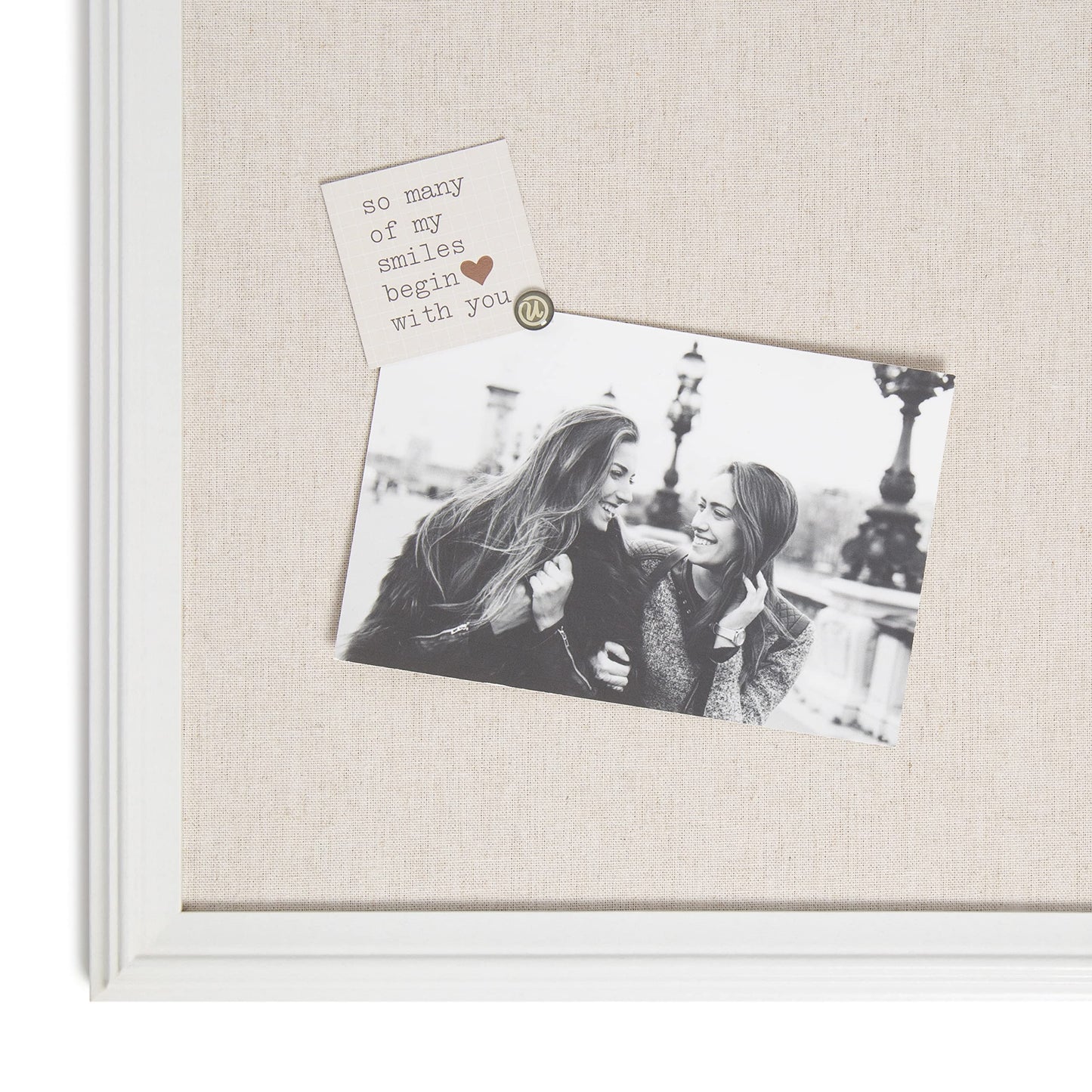 U Brands Farmhouse Board (Linen Pin Board, 30" x 20")