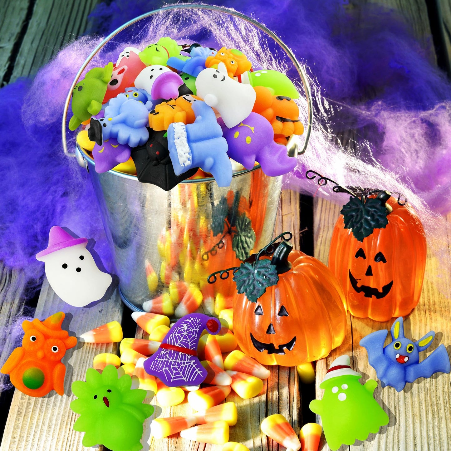 VOVEA Halloween Mochi Squishy Toys 30 PCS, Squishies Party Favors for Kids, Treat Bags Goodie Bag Fillers, Treats Classroom Prizes Mini Kawaii Stress Relief