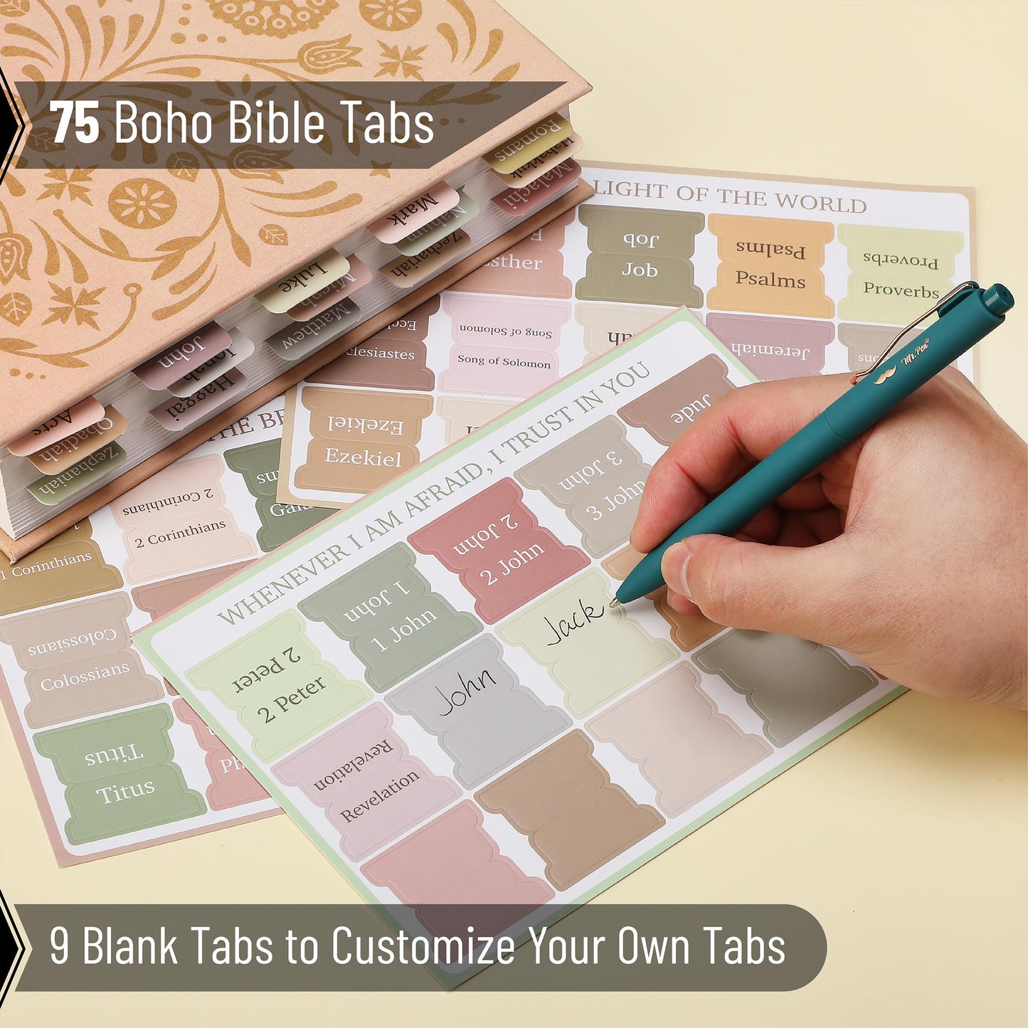 Mr. Pen- Bible Cover Case for Women, Large Bag with Durable Handle, 24-pcs Bible Journaling Kit & Study Supplies with No Bleed Highlighters and Pens, Christian Gift for Women