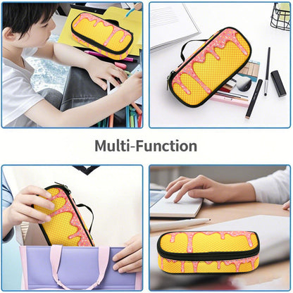 Droerfes Ice Cream Pencil Case Pencil Pouch Large Capacity Pen Bag School Office Organizer Stationery Storage Box For Girls Boys Teen Kids