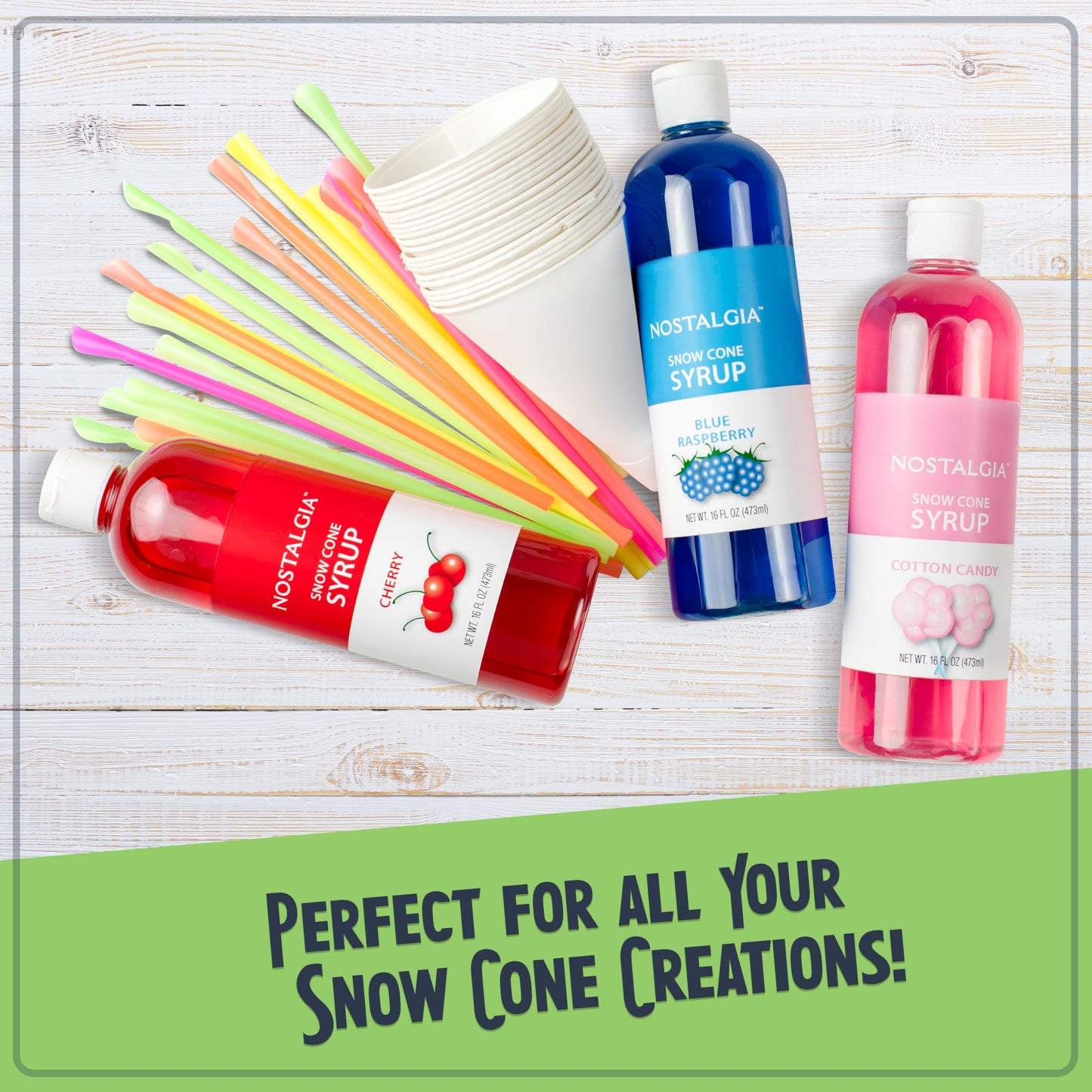 Nostalgia Snow Cone Shaved Ice Machine - Retro Table-Top Slushie Machine Makes 20 Icy Treats - Includes 2 Reusable Plastic Cups & Ice Scoop - Retro Red
