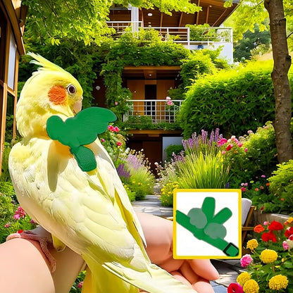 3 Sets Pet Parrot Bird Harness and Leash with Cute Wing, Adjustable Bird Flying Harness Straps Outdoor Training Traction Rope for Parrots Pigeons Lovebird Cockatiel(L,Red,Green&Blue)