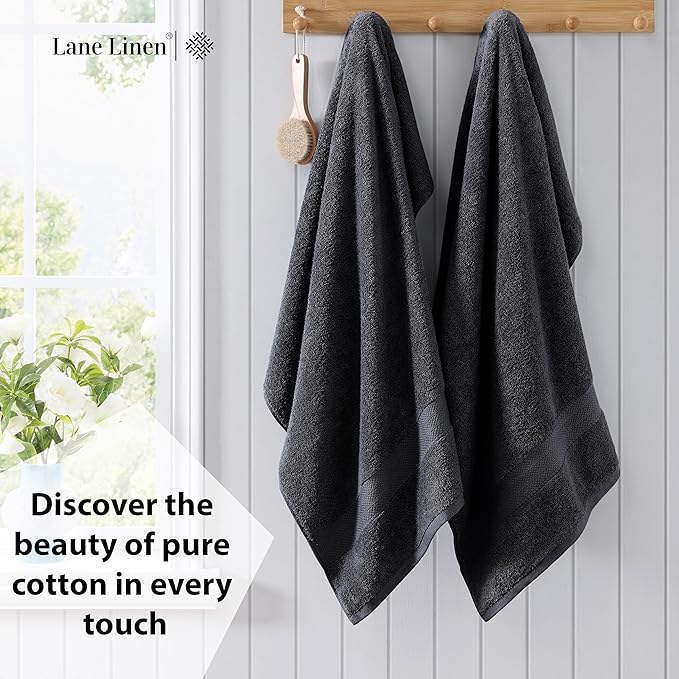 LANE LINEN 100% Luxury Cotton Bath Sheets Set of 4