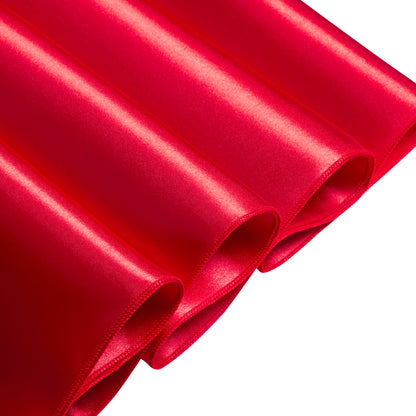 Counfeisly 1 Pack Satin Table Cover Rectangle Silkly Soft Table Cloth, Satin Dining Table Cloths for Wedding Banquet Table Decoration, Dining Room, Indoor and Outdoor Use, 60 x 120 Inches, Red