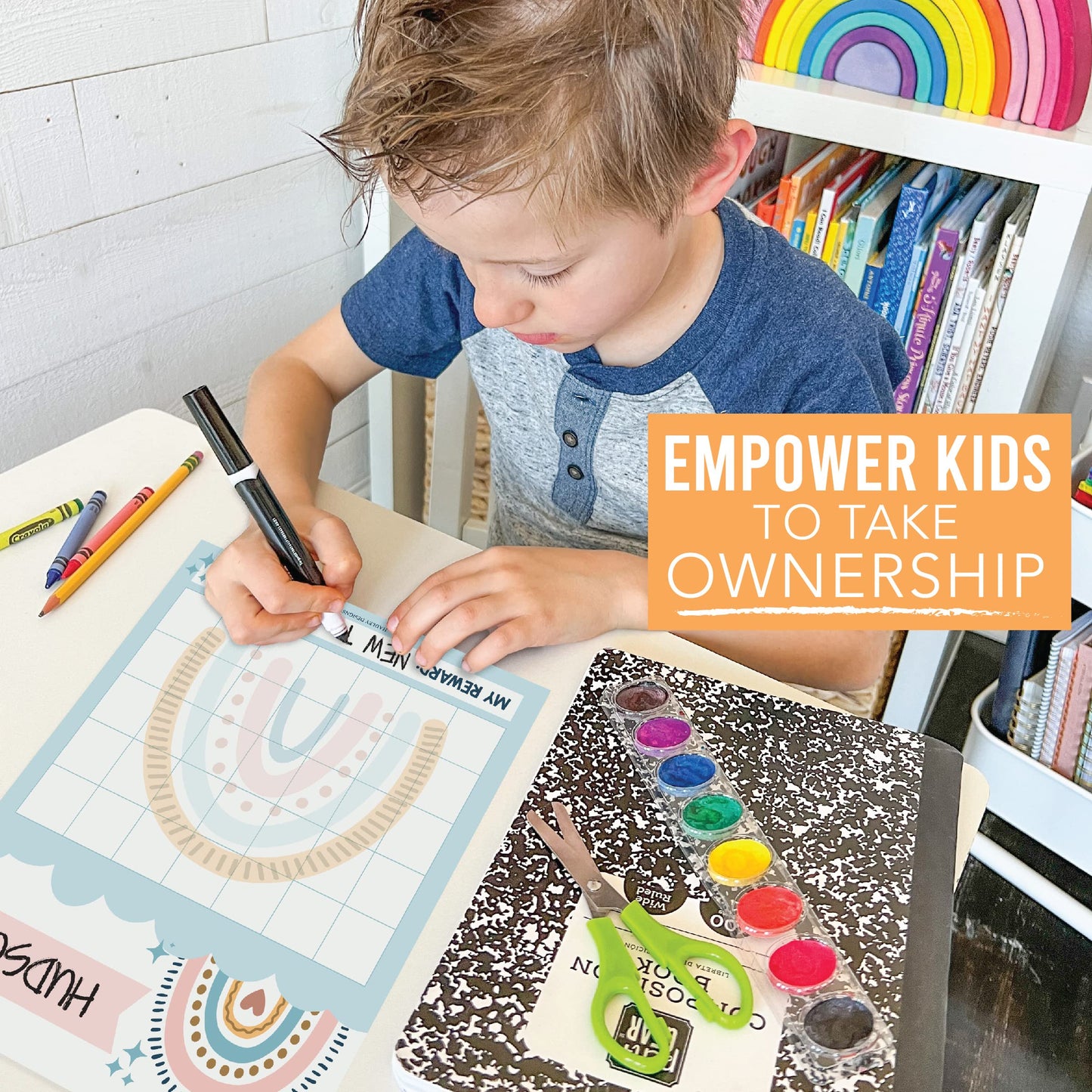 Sticker Chart for Kids Behavior at Home & Classroom - 25 Reward Chart for Kids Incentives, Gold Star Sticker Sheets, Boho Incentive Charts for Classroom Must Haves