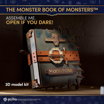 UGEARS Harry Potter The Monster Book of Monsters - 3D Wooden Puzzle for Adults, Mechanical Wooden Model Kit, DIY Building Craft Kit, Brain Teaser Puzzle, Collectible Book Design, Hobby Gift for Adults