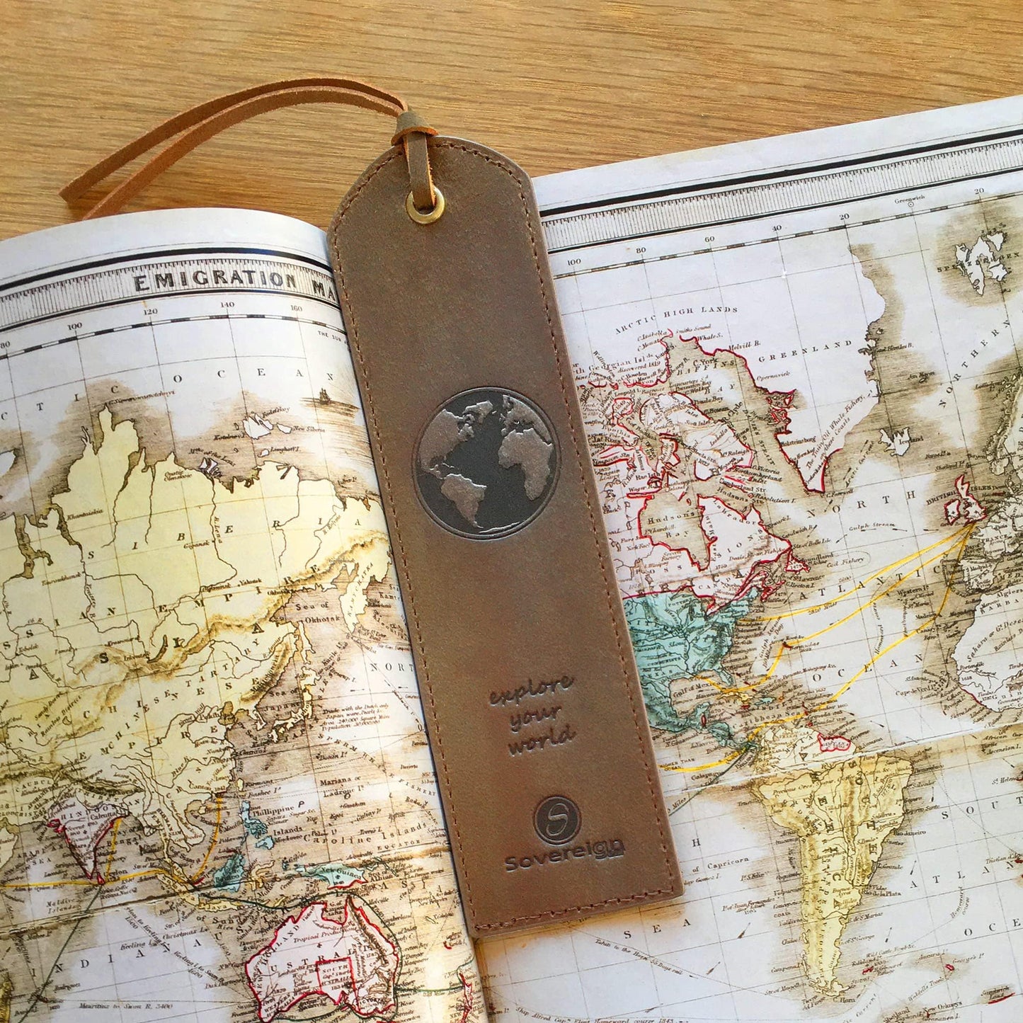 Leather Bookmark Handmade with Mountain Design - 2 Genuine Leather Book Marks - Perfect Bookmarks for Men Women and Kids | Great Book Lovers Gift for Bookworms Writers Friends and Family