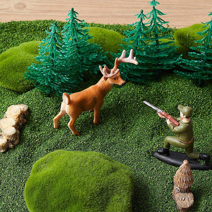 17 PCS Deer Hunting Cake Topper Deer Hunter Tree Cake Decorations Set Hunting Theme Topper for Birthday Party Baby Shower Wedding Supplies Christmas Halloween