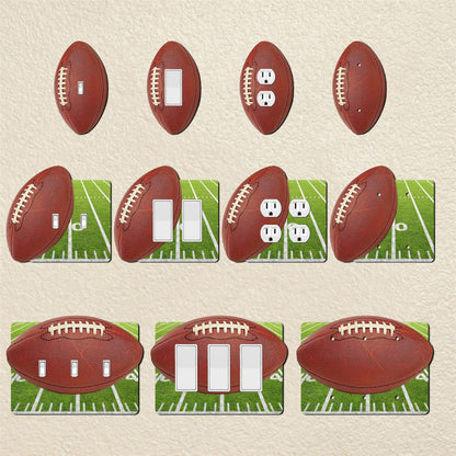 Off The Wall Plates - American Football Decorative Acrylic Cover - Single Light Switch