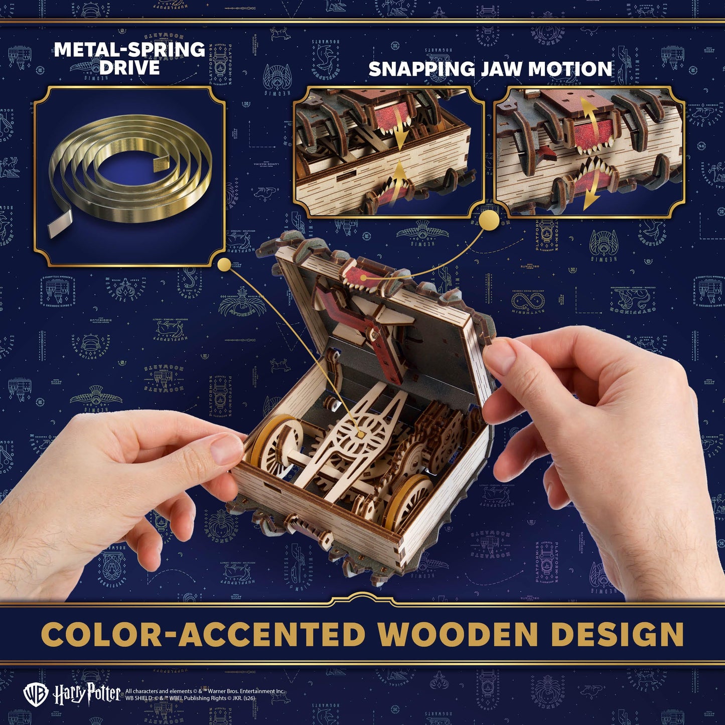 UGEARS Harry Potter The Monster Book of Monsters - 3D Wooden Puzzle for Adults, Mechanical Wooden Model Kit, DIY Building Craft Kit, Brain Teaser Puzzle, Collectible Book Design, Hobby Gift for Adults