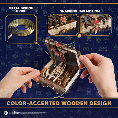 UGEARS Harry Potter The Monster Book of Monsters - 3D Wooden Puzzle for Adults, Mechanical Wooden Model Kit, DIY Building Craft Kit, Brain Teaser Puzzle, Collectible Book Design, Hobby Gift for Adults