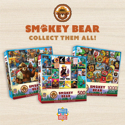 MasterPieces Puzzle Set - 4-Pack 100 Piece Jigsaw Puzzle for Kids - Smokey Bear 4-Pack - 8"x10"