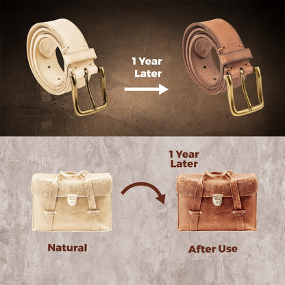 ELW 9-10 oz. (3.6-4 mm) Size: 2"x50" Vegetable Tanned Cowhide Full Grain Import Tooling Leather Belt Blanks, Straps/Strip for DIY & Craft, Harness, Holsters