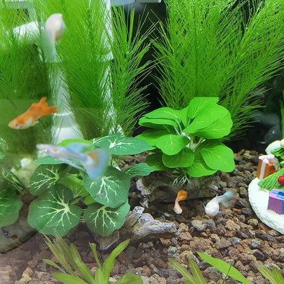 M2cbridge Plastic Fish Tank Plants Soft Silk Water Grass Reptile Waterweed for Terrarium Decor Plants and Aquarium Landscape(4pcs,8")