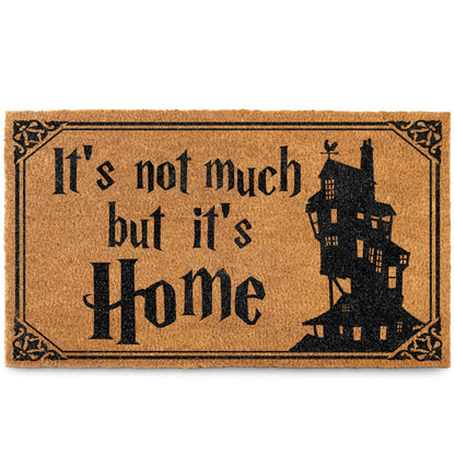 MAINEVENT It's Not Much but It's Home Door Mat 30x17 Inch, Nerd Welcome Mat for Covered Outdoor Area, Wizarding Rug, Wizarding Geeky Doormat, Geek Outdoor Decor, Funny Nerd Gift
