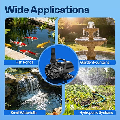 VIVOHOME Electric 310W 5300GPH Submersible Water Pump for Koi Pond Pool Waterfall Fountains Fish Tank and Aquarium