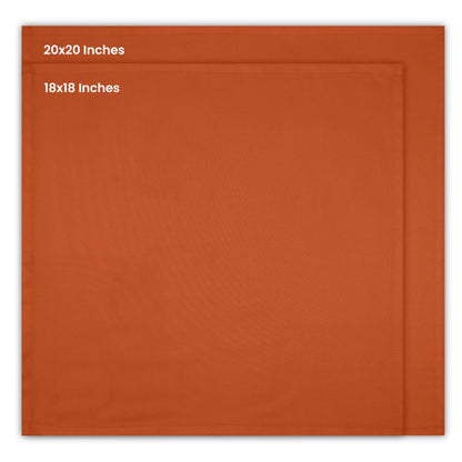 Utopia Kitchen Orange Cloth Napkins [12 Pack, 18x18 Inch] Absorbent Cotton Blend Washable and Reusable for Halloween, Thanksgiving, Dinner, Restaurant, Lunch, Wedding and Hotel