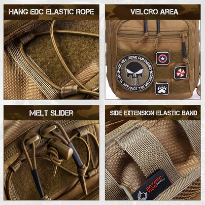 ANTARCTICA Tactical Sling Pack Military Shoulder Bag Molle Assault Range Bag Backpack 1050D