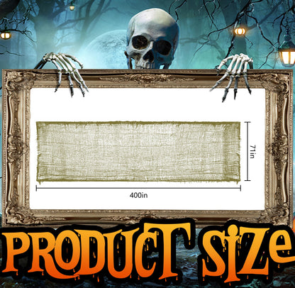 RunNico 400" x 71" Halloween Creepy Cloth - Halloween Spooky Fabric Cloth - Scary Gauze Blood Creepy Clothes for Haunted House Halloweens Party Yard Wall Doorway Outdoors Decoration