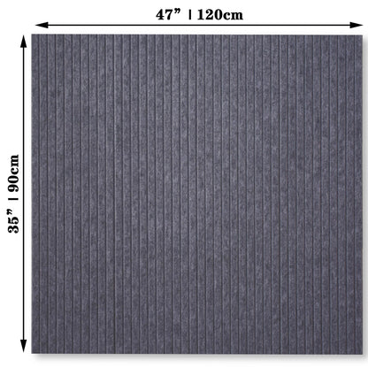 YOUDEFUL Large Cork Board Alternative-12 Pcs Self-Adhesive Felt Bulletin Board Tiles, Felt Pin Board Cork Board Tiles for Home Office Wall Decor, Tack Board 47"x35" (Dark Grey