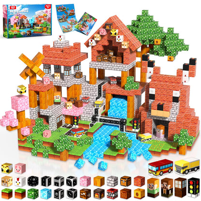 200 PCS Magnetic Blocks - Magnetic Building Blocks Cubes, Magnet Toys for Kids Age 3+, Toy Building Set for Kids, Magnets Stacking Construction Birthday Gifts for Boys Girls Age 4-8, 8-12
