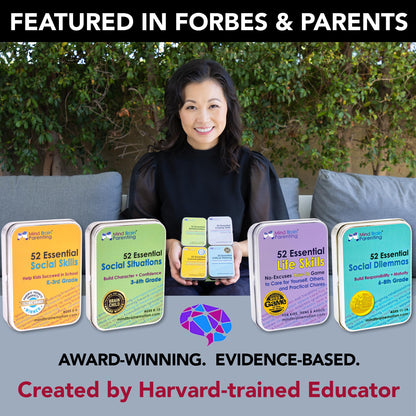 52 Essential Social Situations - Social Skills Activities for Kids (3-6th Grade) - Social Emotional Learning & Growth Mindset for Family, Classroom, Counseling - Conversation Card Games for Kids 8-12