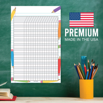 Attendance Chart for Classroom Management - 4 Incentive Chart for Classroom Essentials, 11x17 Student Behavior Charts and Homework Tracker, Teachers Class Attendance and Assignments Log