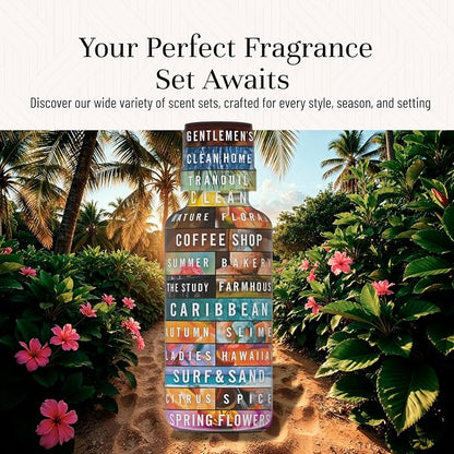 P&J Trading Fragrance Oil Hawaiian Set | Hibiscus, Island Life, Hawaiian Ginger, Tropical Breeze, Plumeria, Aloe Scents for Candle Making, Freshie, Soap Making Supplies, Diffuser Oil Scents