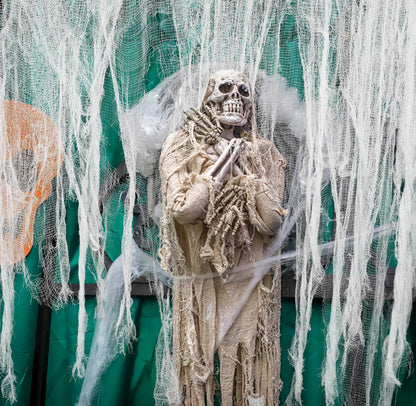 Tlswshsy Large Size 400" x 59" Halloween Creepy Cloth - Creepy Spooky Halloween Decorations - Large Size Scary Creepy Gauze for Halloweens Party Supplies Stairway Window Table Doorways Decor