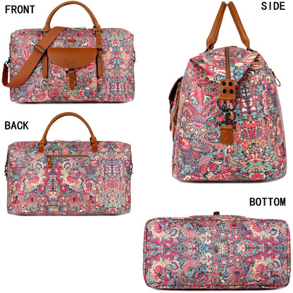 Oversized Pretty Women's Travel Duffel Bag 52L Weekend bag Weekender Overnight Carry on Luggage HB-15 (HS)