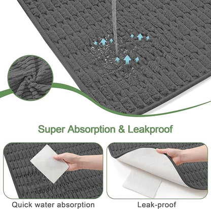Washable Pee Pads for Dogs, Reusable Puppy Pads Dog Pads, Non-Slip Dog Pee Pads, Leakproof Pet Pee Pads Wee Wee Pads for Dogs. (Dark Grey, 60"x82"(Pack of 1))