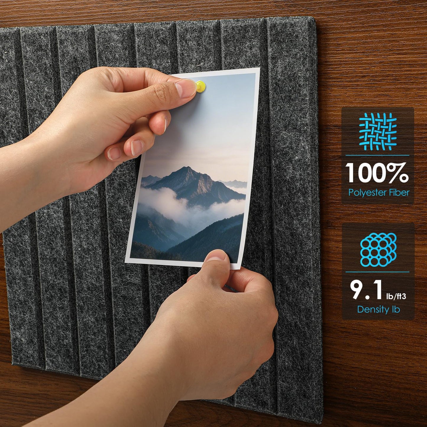 Large Bulletin Board 59" X 36" Cork Boards for Wall Alternative 15 Pack Grey Fine-Stripe Felt Bulletin Board 96 Safe Adhesive 35 Push Pins for Office School Home Room Decor