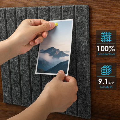 Large Bulletin Board 59" X 36" Cork Boards for Wall Alternative 15 Pack Grey Fine-Stripe Felt Bulletin Board 96 Safe Adhesive 35 Push Pins for Office School Home Room Decor