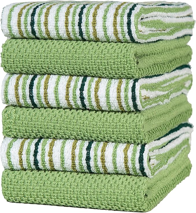 Sage 16'x 26' Cotton Kitchen Towels