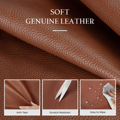 befen Real Leather Small Sling Bags for Women, Womens Anti-Theft Crossbody Bag Purses Chest Bags Purse with Built in RFID Wallet for Travel Cognac Brown