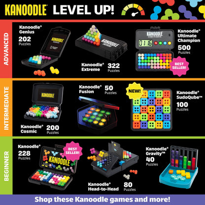 Educational Insights Kanoodle - 3D Brain Teaser Puzzles for Kids, Spatial Puzzle Games for Adults, Teens and Kids, Problem Solving Toys and Logic Puzzles, Single Player Games