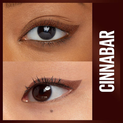 Maybelline Unstoppable Waterproof Mechanical Brown Eyeliner Pencil, Easy to Apply, Smooth Glide, Up to 24 Hour Wear, Cinnabar, Pack of 2