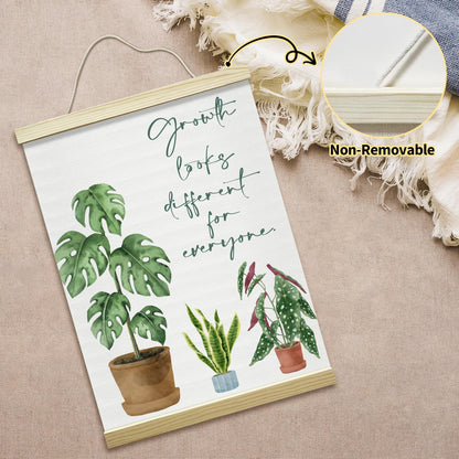 Mental Health Poster Hanger Frame-Growth Looks Different for Everyone, Positive Posters Canvas Wall Art for Therapy Counseling Office Classroom Decor, 12x16 Inches -020
