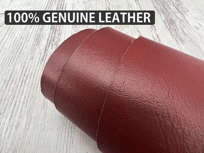 3 Pieces of Mahogany 10x15 Inch Genuine Leather Pieces Real Cowhide Full Grain Sheets for Crafting Leatherworking Leathercraft Repair Crafts Offcuts TPS13526