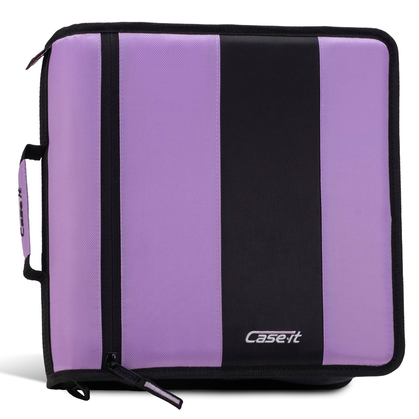 Case-it Classic Zipper Binder | 2-Inch O-Rings, 350 Sheet Capacity, Multiple Storage Pockets & Shoulder Strap | School & Office Organizer | D-251 Lavender