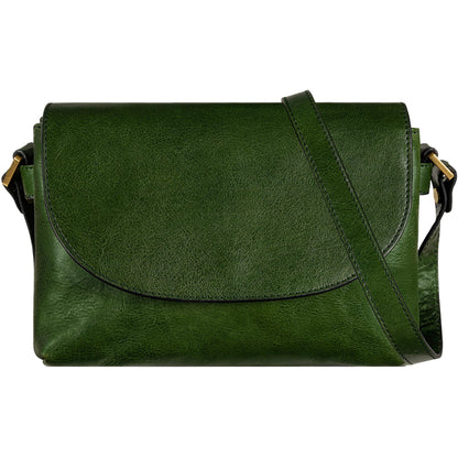 Time Resistance Leather Crossbody Bag for Women - Handbag, Shoulder Bag, Messenger Purse (Green) - Gift Box Included
