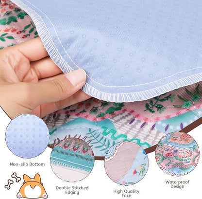 Aitmexcn Washable Pee Pads for Dogs, Large 2 Pack Reusable Puppy Pads Pet Training Pads, Super Absorb Dog Mats, Whelping Pad, Non-Slip Protects Against Urine Leakage-48 x 48"
