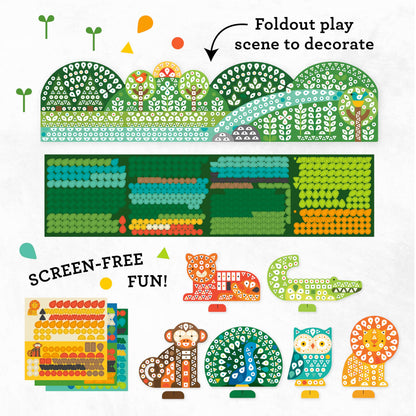 Petit Collage Mosaic Sticker Activity: Animal Friends