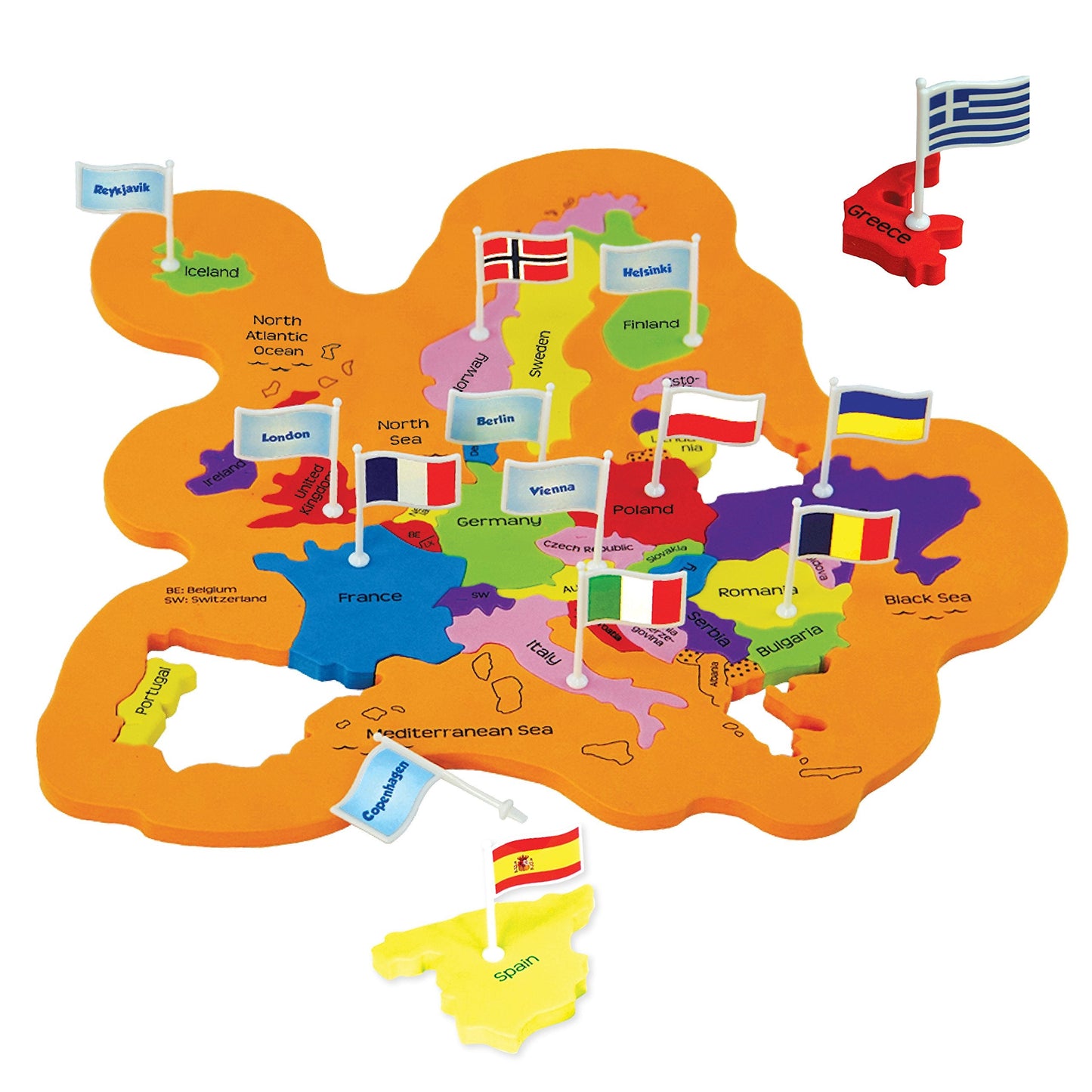 Imagimake Mapology World Map Puzzle - Includes Country Flags & Capitals | Fun Jigsaw Puzzle Kids Ages 5-8 | Educational Toys for Ages 8-13 | Geography Gifts for Girls & Boys 5, 6, 7, 8, 9, 10, 11, 12