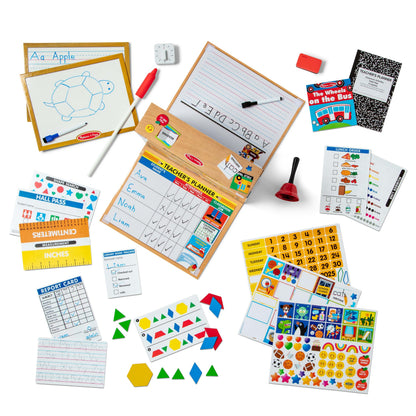 Melissa & Doug School Time! Classroom Play Set Game - Be Teacher or Student - FSC Certified
