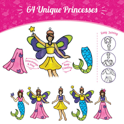 Imagimake Window Art Princess | Unicorn & Mermaid Suncather Kit | 16 Pieces Glass Painting Set | Kids Activities Ages 5-8 | DIY Craft Kit | Birthday Gifts for Girls Ages 5,6,7,8,9,10,12 Years Old