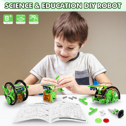 STEM 13-in-1 Education Solar Power Robots Toys for Boys Age 8-12, Educational Toy Science Kits for Kids Experiment Robotics Set Birthday Gifts for 8 9 10 11 12 Years Old