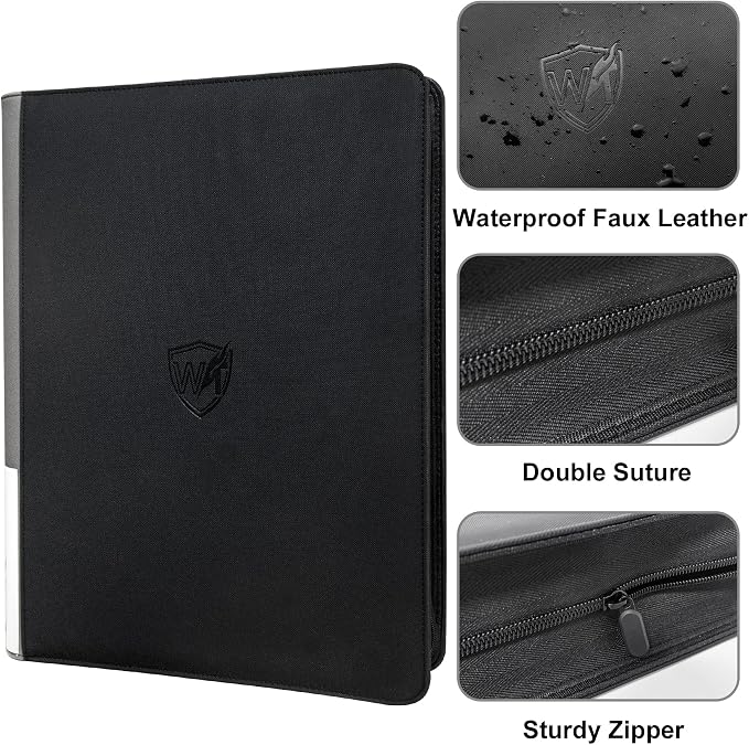 Card Binder for Trading Cards,16 Pocket with 32 Sleeves up to 1024 Cards, Waterproof Card Storage Book with Sleeves, Fits Baseball Football Basketball Sports Cards