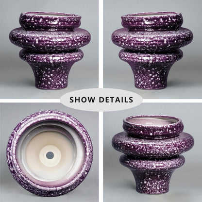 Teagas Ceramic Plant Pots - 11 Inch Ceramic Planters for Indoor Outdoor Plants, Large Unique Flower Pots with Drainage Hole, Decorative Planters, Home Decor, Plants Lover Gifts, Purple