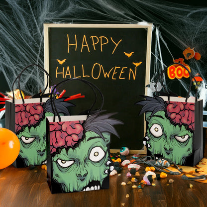 Cheerland Zombie Gift Bags Halloween Treat Bag for Monster Bash Birthday Day of Dead Spooky Ghoul Horror Party Favor Goodie Bags Baby Shower Teen Clasrrom Picnic Decorations Vampire Supplies 8pcs